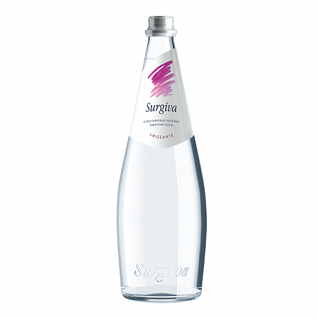 Вода минеральная "Surgiva", 0.75 л, газированная, стеклянная бутылка