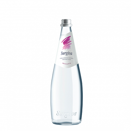 Вода минеральная "Surgiva", 0.5 л, газированная, стеклянная бутылка