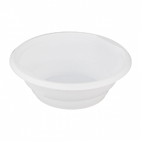 Суповая тарелка пластиковая, 500 мл, одноразовая, 50 шт/упак, белый