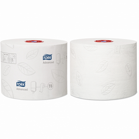 Бумага туалетная TORK Advanced Т6 Mid-size в миди, 100 м, 2 слоя (127530)