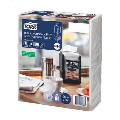 Салфетки для диспенсера TORK Xpressnap Fit, 6 упаковок по 120 шт, белый, N14 (15830)