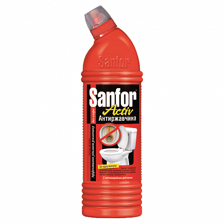Средство чистящее для сантехники "Sanfor Active. Антиржавчина", 750 г