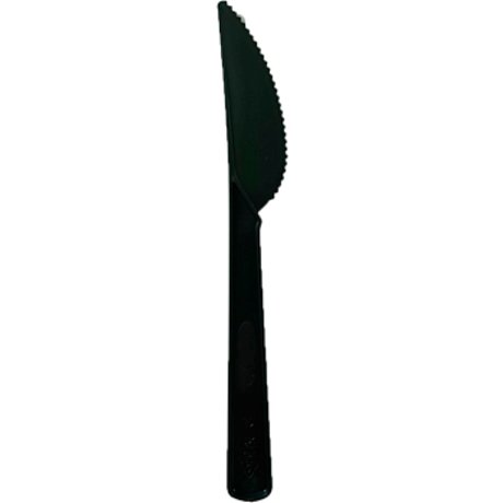 Пластиковый нож одноразовый, 100 шт/упак, черный